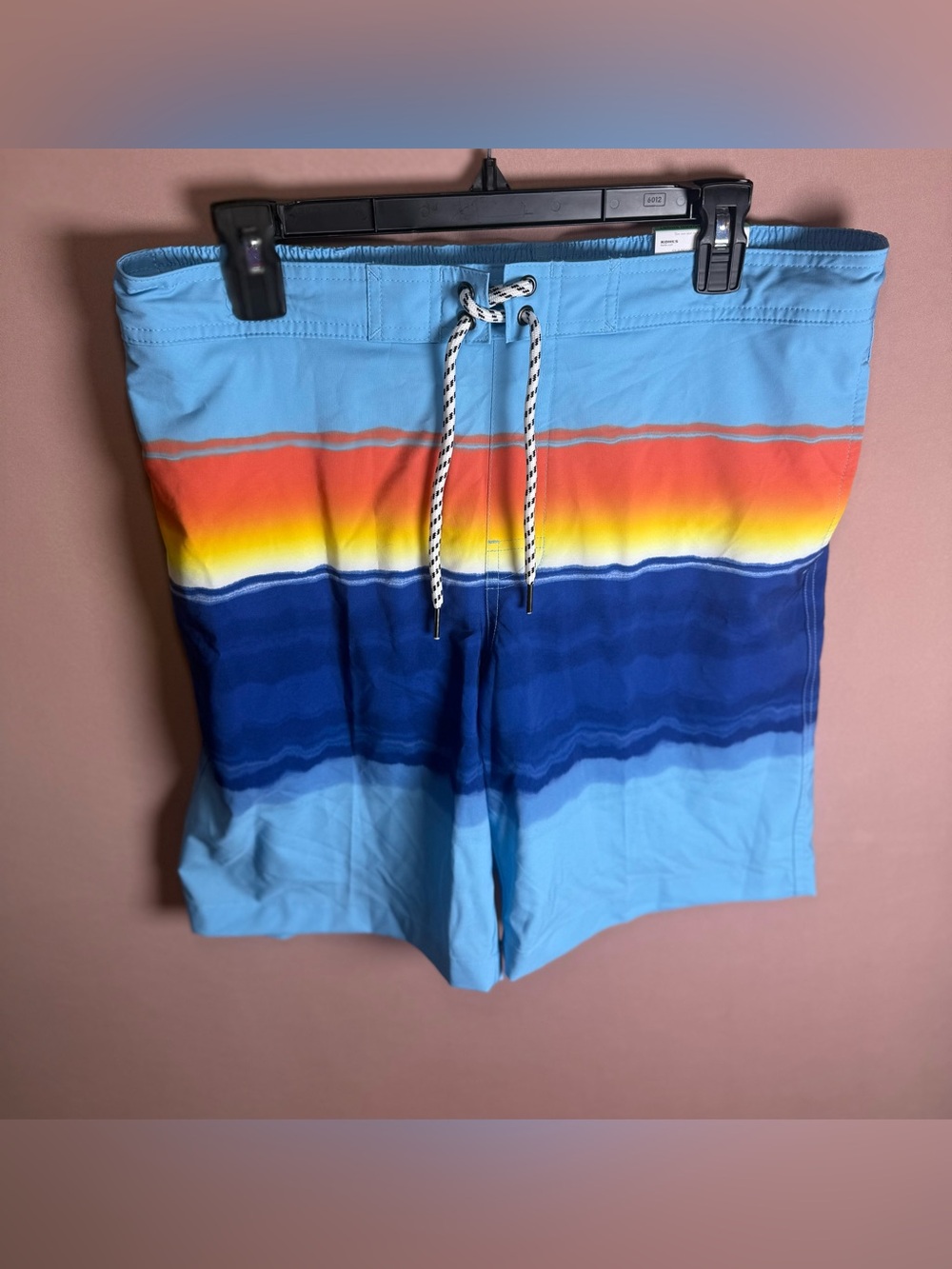 Sonoma Men's Board Short Multicolor Stripes Swim Trunks Bathing Suit Size M NWT